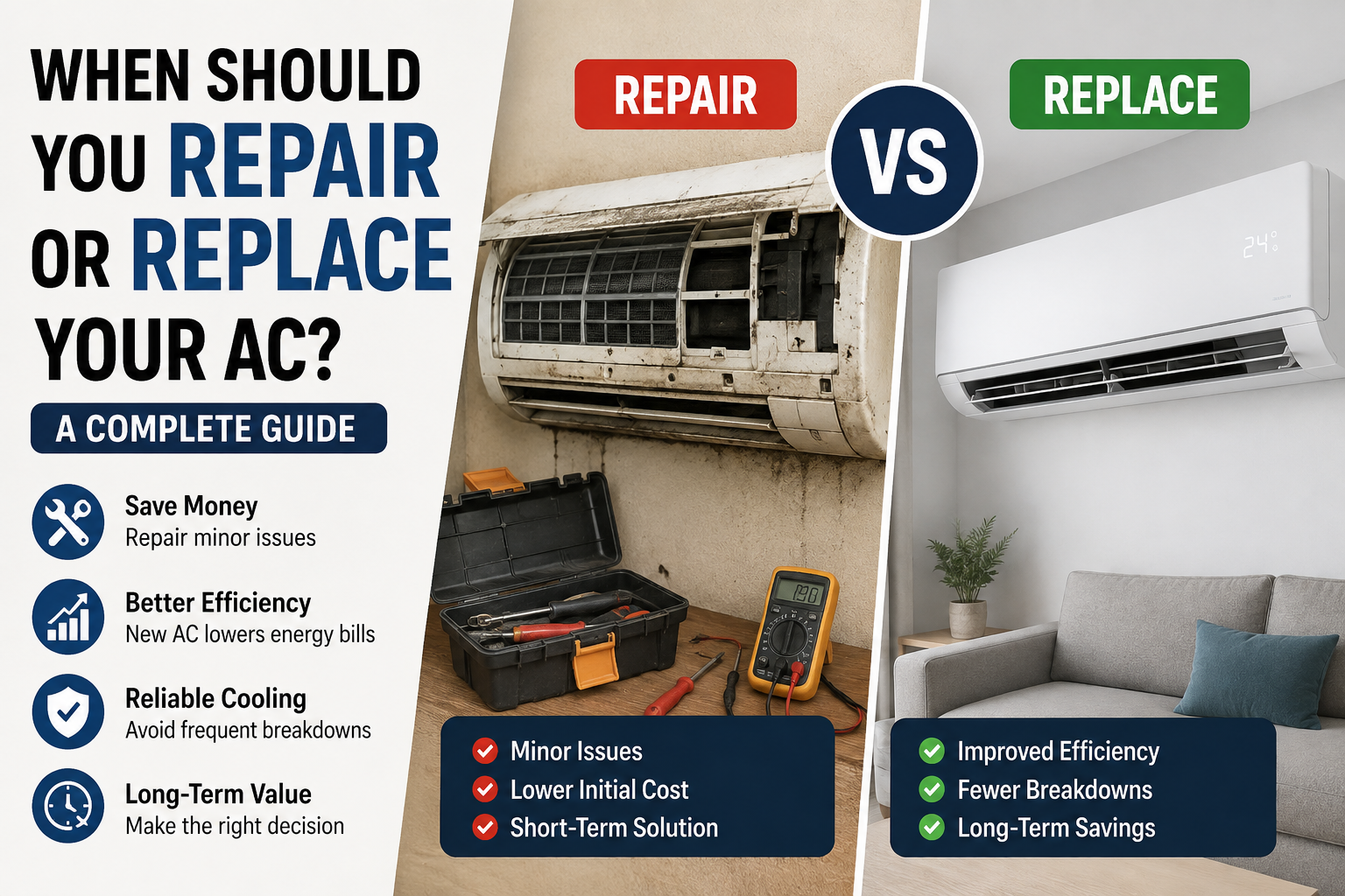 When Should You Repair or Replace Your AC? A Complete Guide